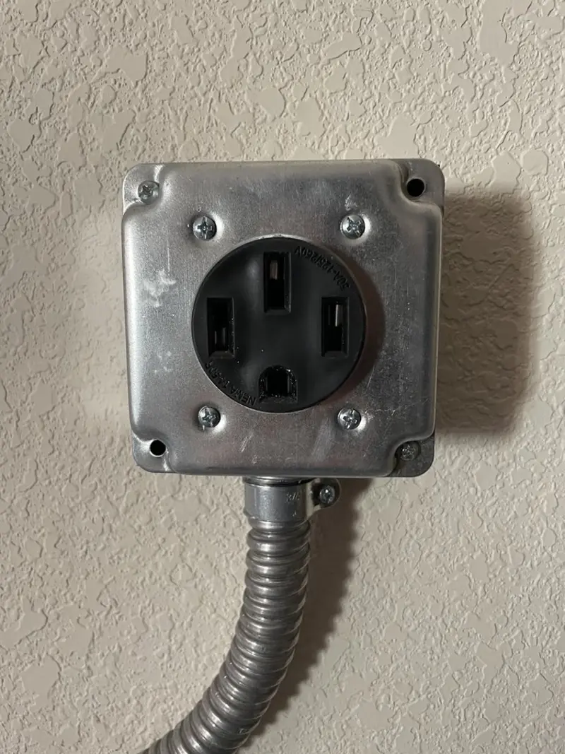 NEMA 14-50 outlet installed for Electrical Panel Upgrade in Lisbon